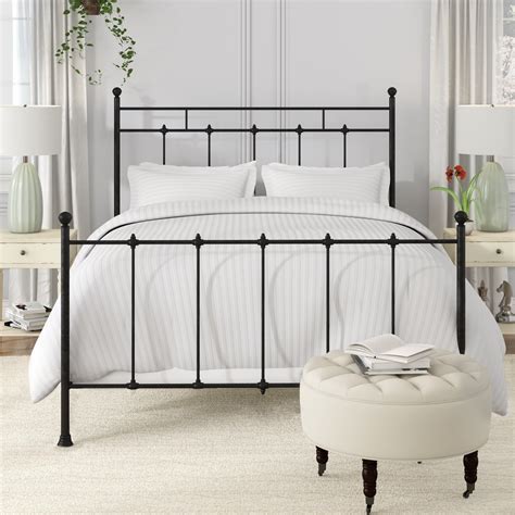 fabric and metal bed|wayfair bed frame fabric.